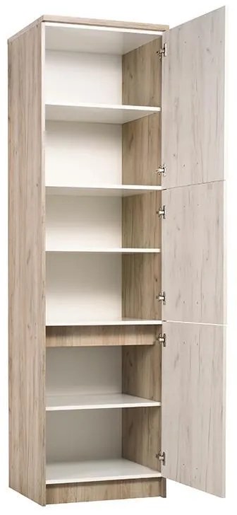 Στήλη Κουζίνας Kent BD 60 Γκρί Δρύς - Λευκό Δρύς 60x58x213 εκ. 60x58x213 εκ.