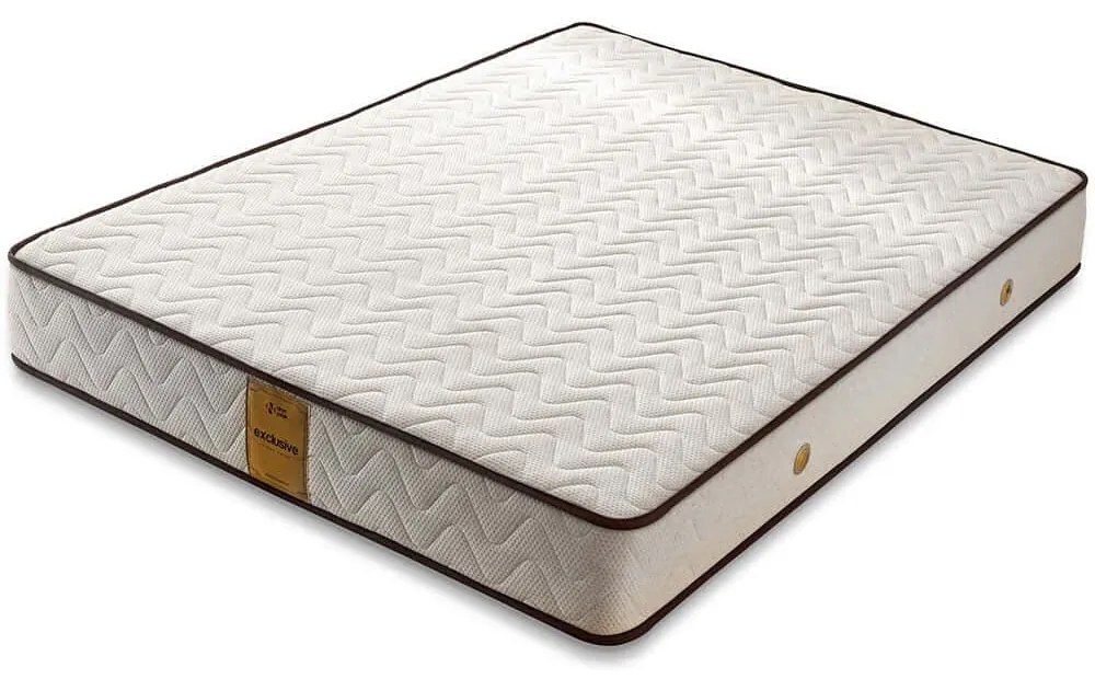 Στρώμα Visco Exclusive Luxury 480NRN1178 160x200cm Memory Foam/Pocket Spring White-Brown Υπέρδιπλo