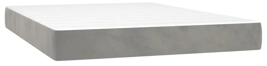 ΚΡΕΒΑΤΙ BOXSPRING ΜΕ ΣΤΡΩΜΑ ΑΝΟΙΧΤΟ ΓΚΡΙ 140X190 ΕΚ. ΒΕΛΟΥΔΙΝΟ 3129447