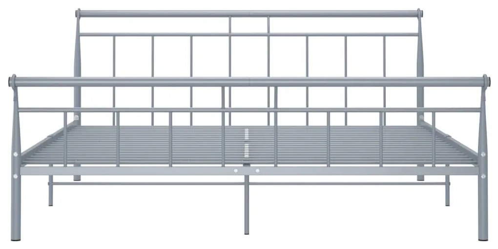 vidaXL Πλαίσιο Κρεβατιού Γκρι 200 x 200 εκ. Μεταλλικό