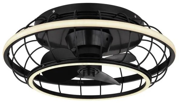 Ανεμιστήρας Οροφής LED 30W Μαύρο Dimmable Linay 03637 Globo Lighting-3637-Μαύρο 03637