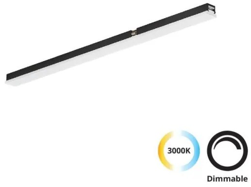 Φωτιστικό Μαγνητικής Ράγας LED 11W 3000K Μαύρο 4288300 Slim Magnetic Viokef  4288300 Μαύρο
