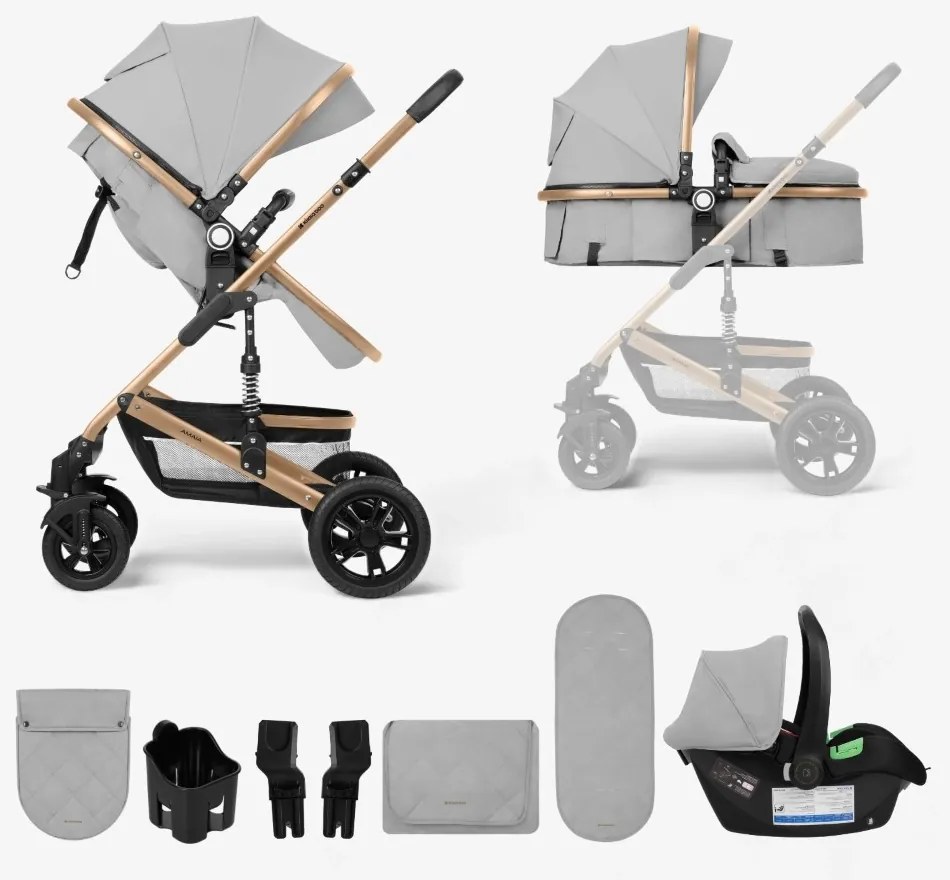 KIKKA BOO ΠΟΛΥΚΑΡΟΤΣΙ ΜΕΤΑΤΡΕΠΟΜΕΝΟ ΜΕ ΚΑΘΙΣΜΑ ΑΥΤΟΚΙΝΗΤΟΥ 3 ΣΕ 1 AMAIA LIGHT GREY 31001010245