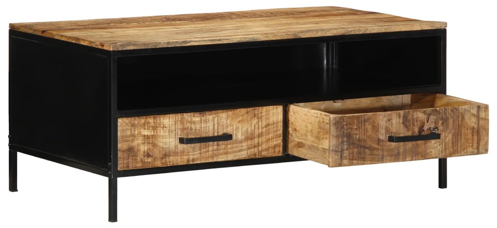 vidaXL Τραπεζάκι Καφέ 90x50x40 cm Μασίφ Ξύλο Ρουστίκ Μάνγκο