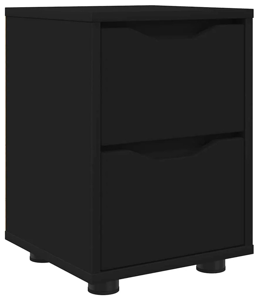 vidaXL Κομοδίνο με συρτάρι Μαύρο 30,5 x 30 x 43 εκ Επεξεργασμένο ξύλο