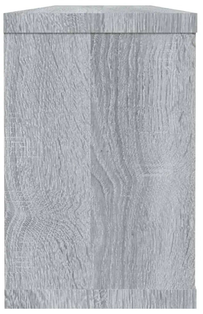 Ραφιέρες Τοίχου Κύβος 4 τεμ Γκρι Sonoma 60x15x23 εκ. Επεξ. Ξύλο - Γκρι
