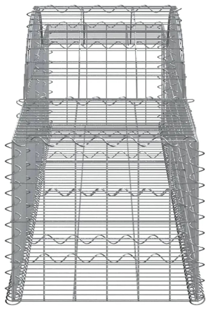 Συρματοκιβώτια Τοξωτά 25 τεμ. 300x50x40/60 εκ. Γαλβαν. Ατσάλι - Ασήμι