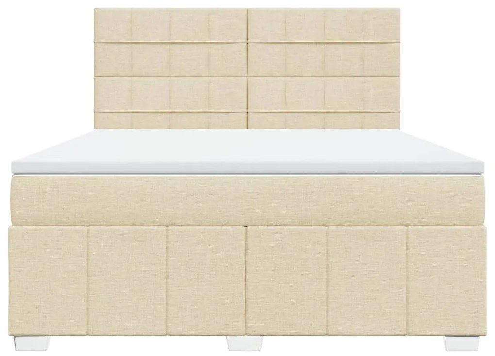 ΚΡΕΒΑΤΙ BOXSPRING ΜΕ ΣΤΡΩΜΑ ΚΡΕΜ 180X200 ΕΚ. ΥΦΑΣΜΑΤΙΝΟ 3291752