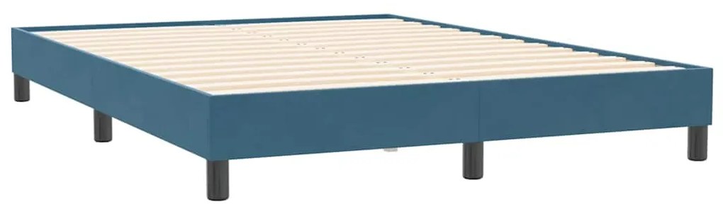 ΚΡΕΒΑΤΙ BOXSPRING ΜΕ ΣΤΡΩΜΑ ΣΚΟΥΡΟ ΜΠΛΕ 140X210 ΕΚ. ΒΕΛΟΥΔΙΝΟ 3316117