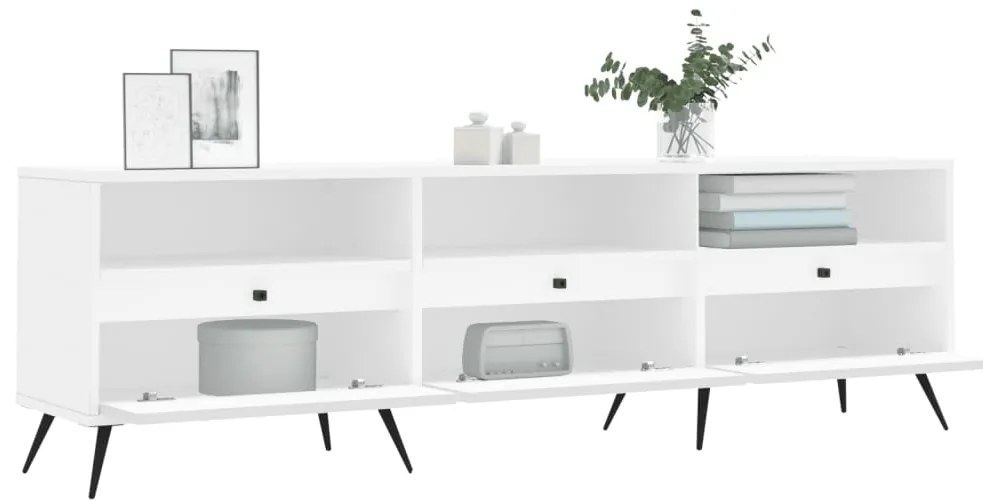 vidaXL Έπιπλο Τηλεόρασης Λευκό 150x30x44,5 εκ. Επεξεργασμένο Ξύλο