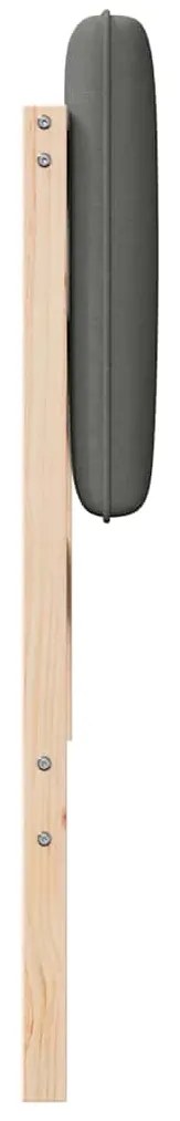 vidaXL Ταπετσαρισμένο κεφαλάρι Καφέ και Ανοιχτό Γκρι 140 cm