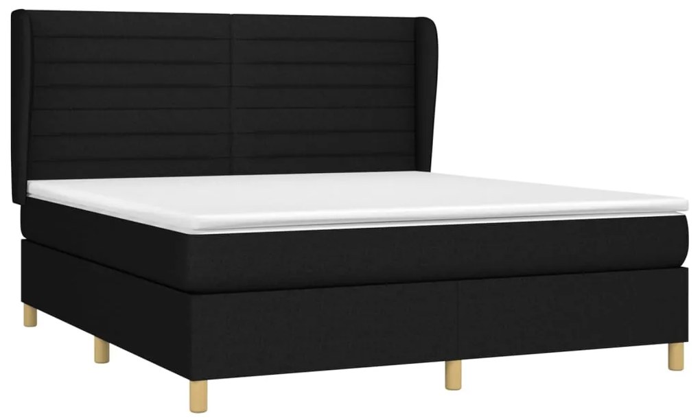 ΚΡΕΒΑΤΙ BOXSPRING ΜΕ ΣΤΡΩΜΑ ΜΑΥΡΟ 160X200 ΕΚ. ΥΦΑΣΜΑΤΙΝΟ 3128615