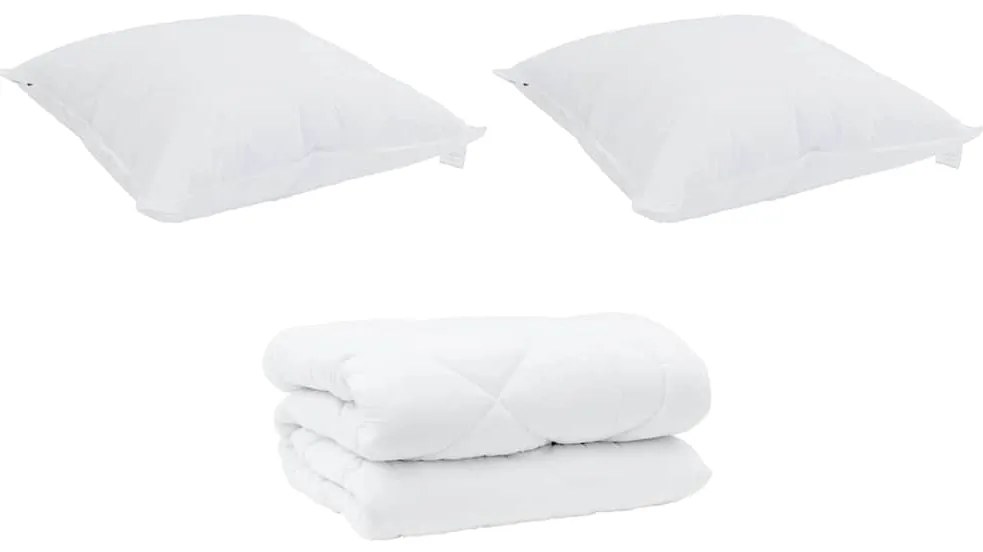 vidaXL Χειμερινό Παπλωματοθήκη 3 pcs Λευκό 240 x 260 εκ. Μικροΐνες