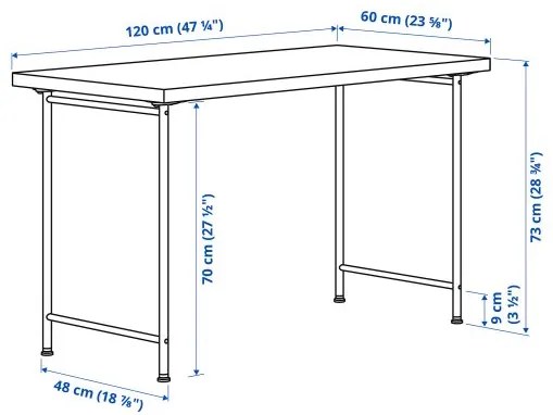 MITTCIRKEL/SPAND γραφείο, 120x60 cm 795.689.14