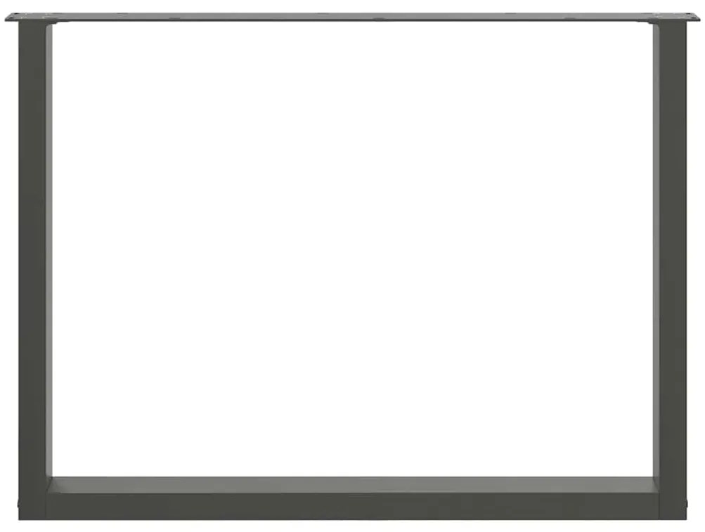 vidaXL Πόδια Τραπεζαρίας σε Σχήμα U 2 τεμ. Ανθρακί 100x(72-73) εκ. Ατσάλι