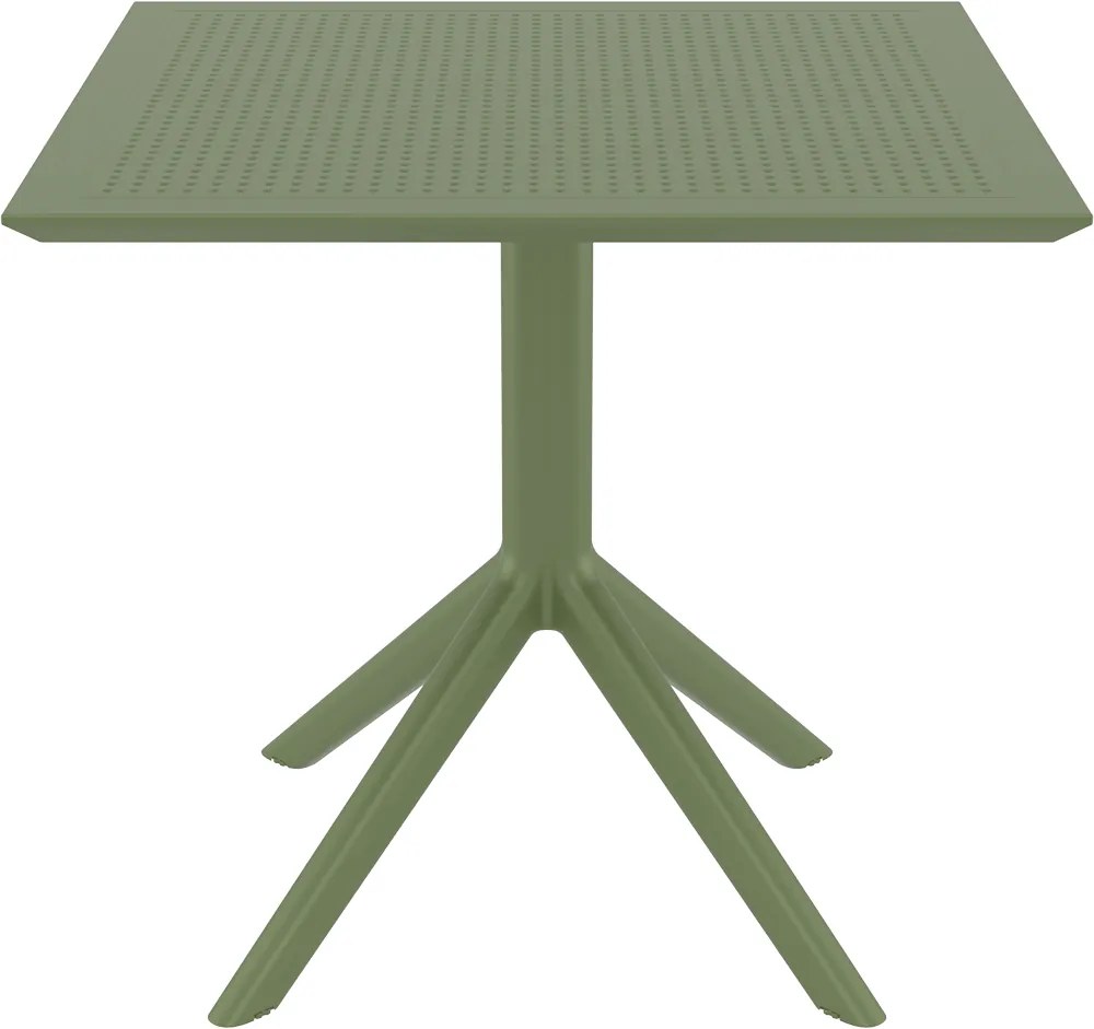 SKY OLIVE GREEN 80X80X74εκ. ΤΡΑΠΕΖΙ  ΠΟΛ/ΝΙΟΥ - (80X80X74εκ.), Χρώμα: OLIVE GREEN - SIESTA