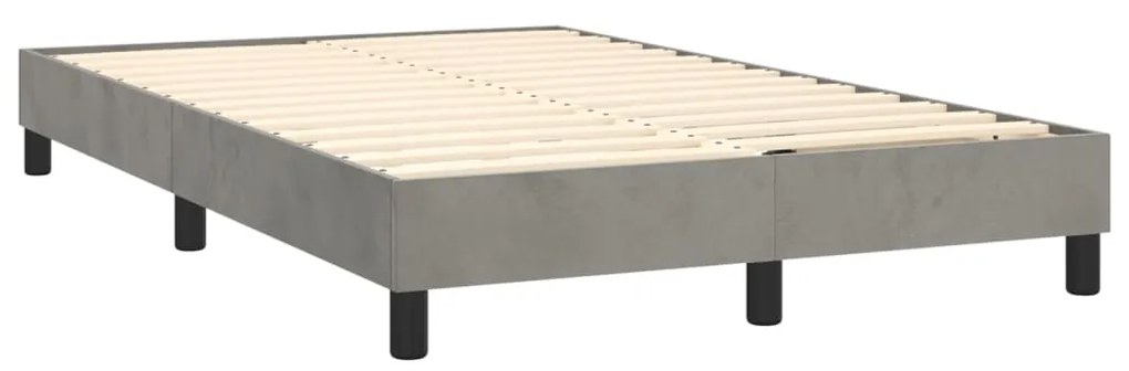 ΚΡΕΒΑΤΙ BOXSPRING ΜΕ ΣΤΡΩΜΑ &amp; LED ΑΝ.ΓΚΡΙ 120X200 ΕΚ. ΒΕΛΟΥΔΙΝΟ 3134333