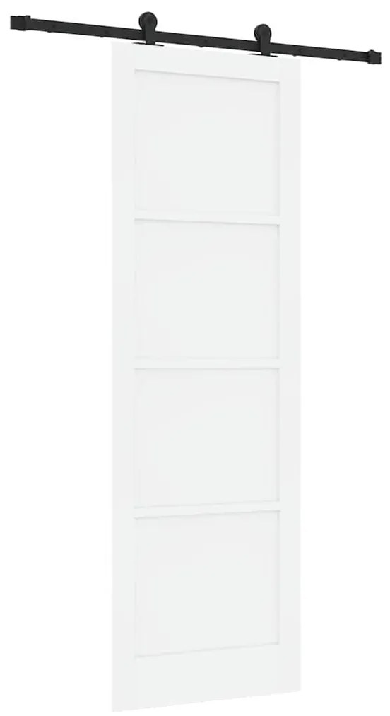 vidaXL Συρόμενη Πόρτα ORKDAL Λευκό και μαύρο 78 x 232 cm