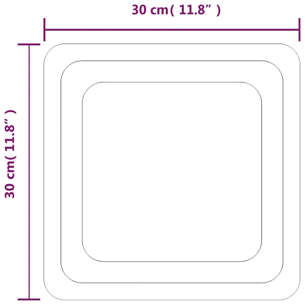 vidaXL Καθρέφτης Μπάνιου με LED 30x30 εκ.