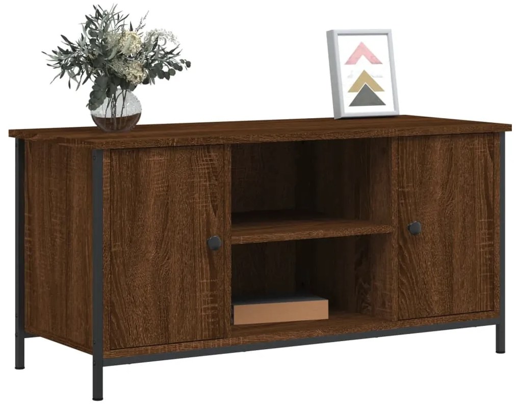 vidaXL Έπιπλο Τηλεόρασης Καφέ Δρυς 100x40x50 εκ. Επεξεργασμένο Ξύλο