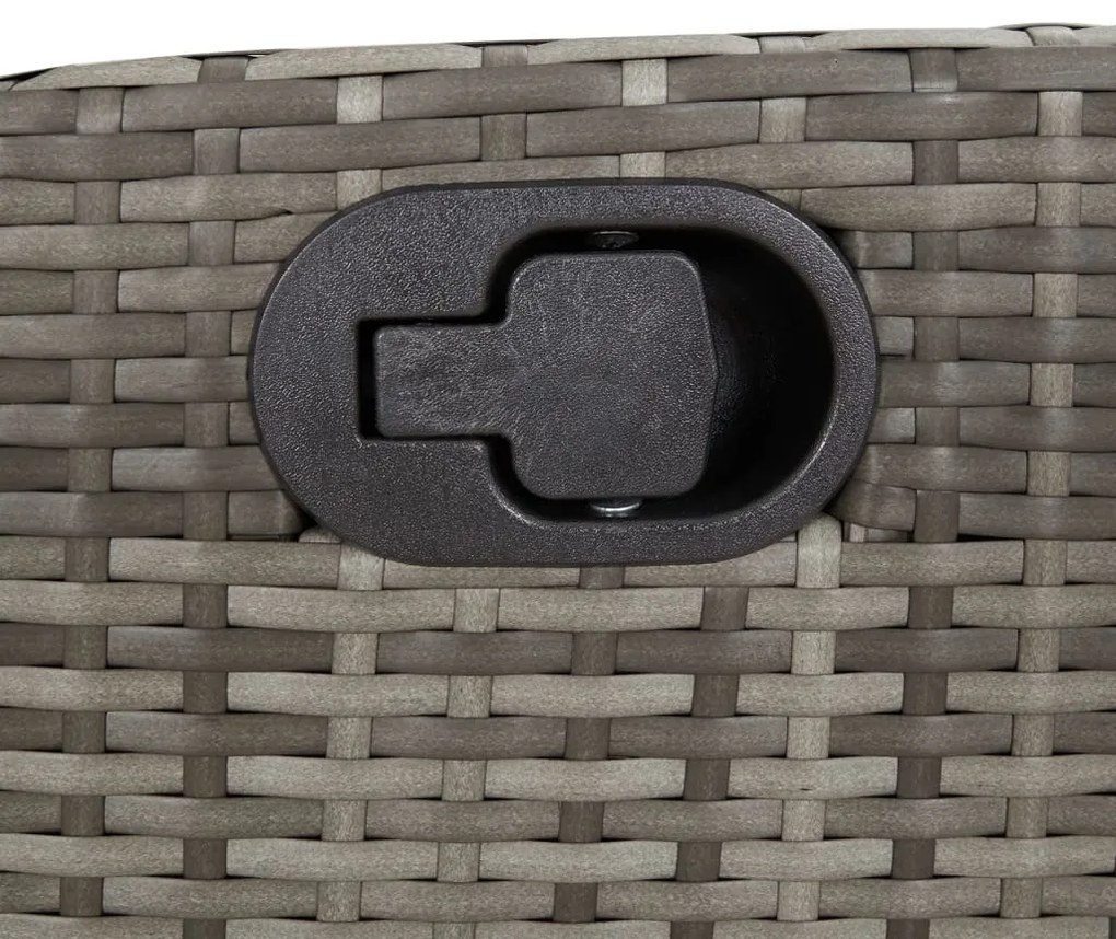 vidaXL Σετ Τραπεζαρίας Κήπου 5 τεμ. Γκρι Συνθ. Ρατάν με Μαξιλάρια