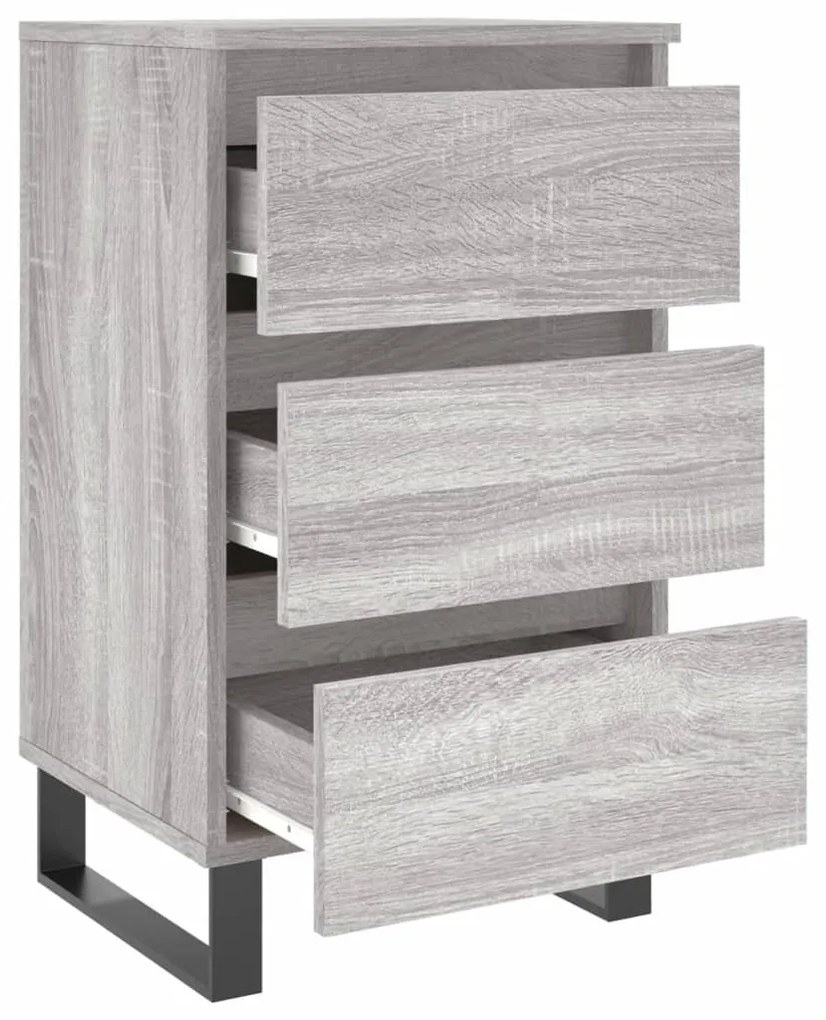 vidaXL Κομοδίνα 2 τεμ. Γκρι Sonoma 40x35x69 εκ. από Επεξεργασμένο Ξύλο