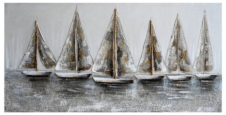 Πίνακας σε Καμβά FL0621 Fylliana Μπέζ - Καφέ 120x3x60 εκ. 120x3x60 εκ.