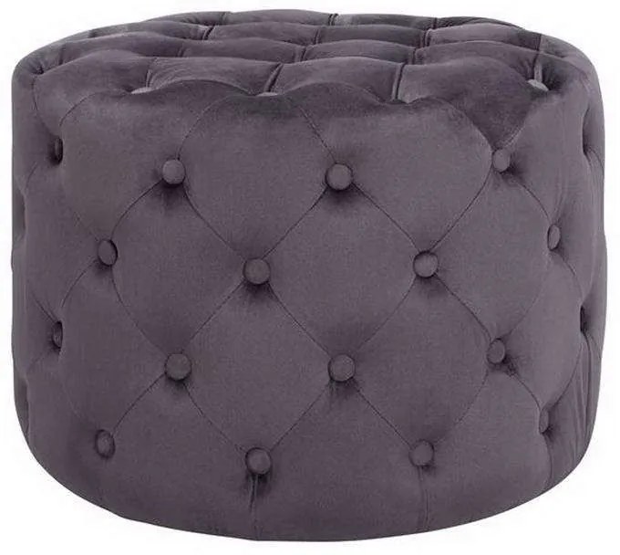 Σκαμπό Kassie Chesterfield HM8406.01 Γκρι Φ60x43cm Fabric