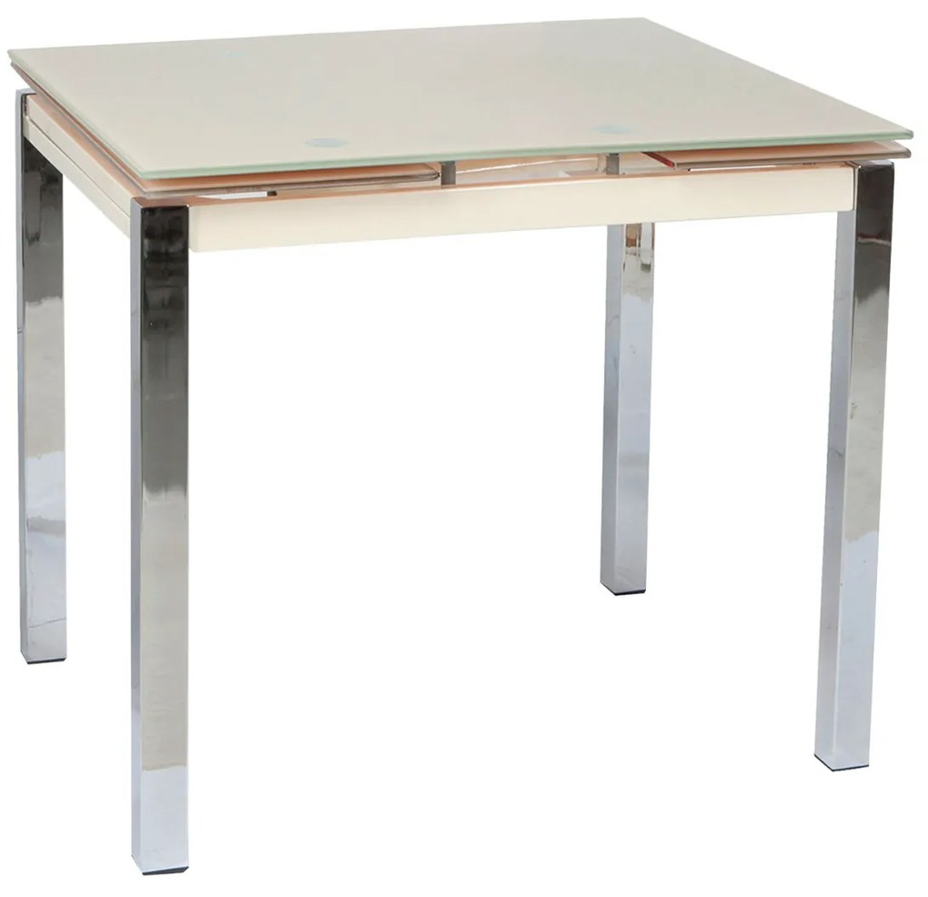 Τραπέζι Glamour 80 Κρεμ 80(120) x 65 x 75