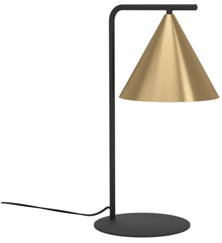 Πορτατίφ με Καπέλο Βουρτσιστός Ορείχαλκος Μαύρη Βάση Eglo Narices 99593