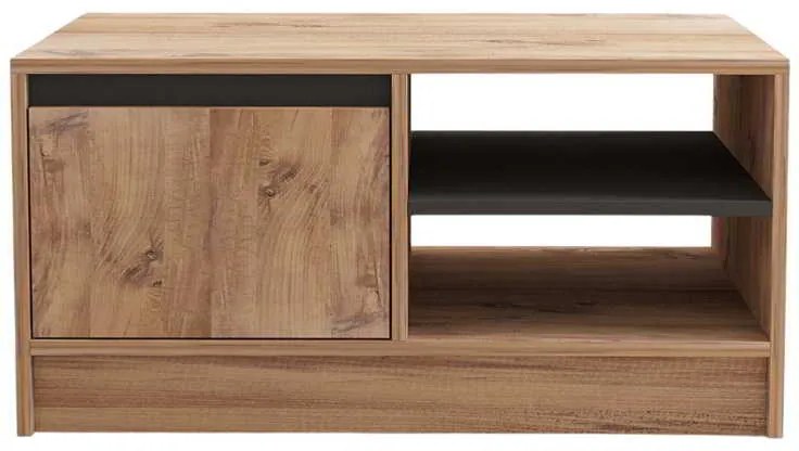 Τραπέζι σαλονιού Narli pakoworld σε sonoma απόχρωση 90x60x45εκ
