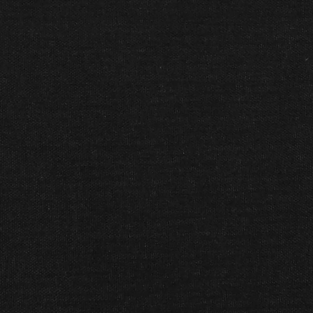 Πλαίσιο Κρεβατιού με Κεφαλάρι Μαύρο 120x200 εκ. Υφασμάτινο - Μαύρο
