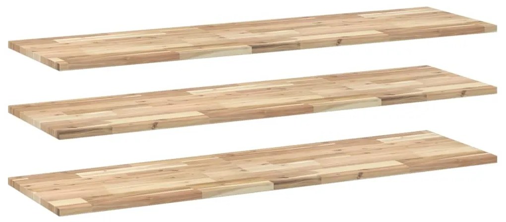 vidaXL Ράφια Κρεμαστά 3 Τεμ. 160x40x2εκ Ακατέργαστο Μασίφ Ξύλο Ακακίας
