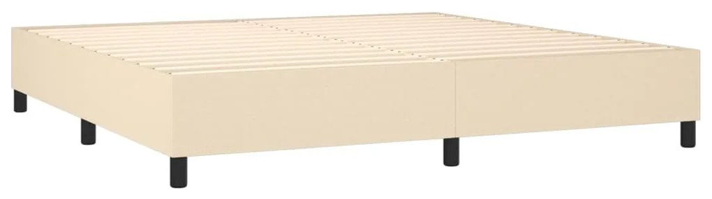 ΚΡΕΒΑΤΙ BOXSPRING ΜΕ ΣΤΡΩΜΑ ΚΡΕΜ 200X200 ΕΚ. ΥΦΑΣΜΑΤΙΝΟ 3131302