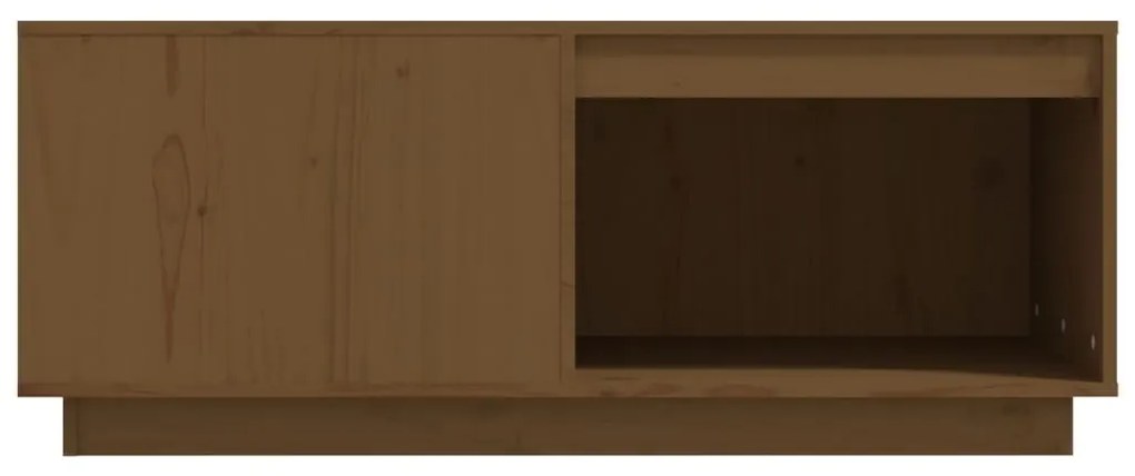 vidaXL Τραπεζάκι Σαλονιού Καφέ Μελί 100x101x40,5 εκ. Μασίφ Ξύλο Πεύκου