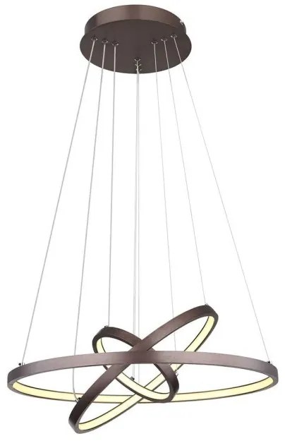 Κρεμαστό Φωτιστικό Οροφής LED 57W Καφέ 2200Lm Ralph 67192-57BR Globo Lighting-67192-57BR-Καφέ 67192-57BR