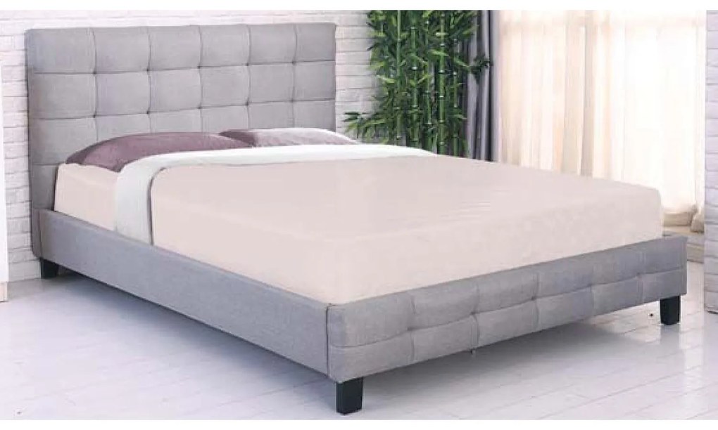 Κρεβάτι Fidel Grey E8053,4 215X168X107 cm Υπέρδιπλo Fabric