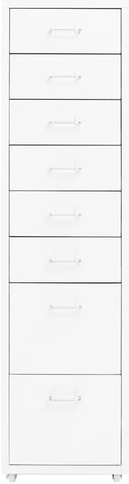 vidaXL Αρχειοθήκη Φορητή Λευκή 28 x 41 x 109 εκ. Μεταλλική