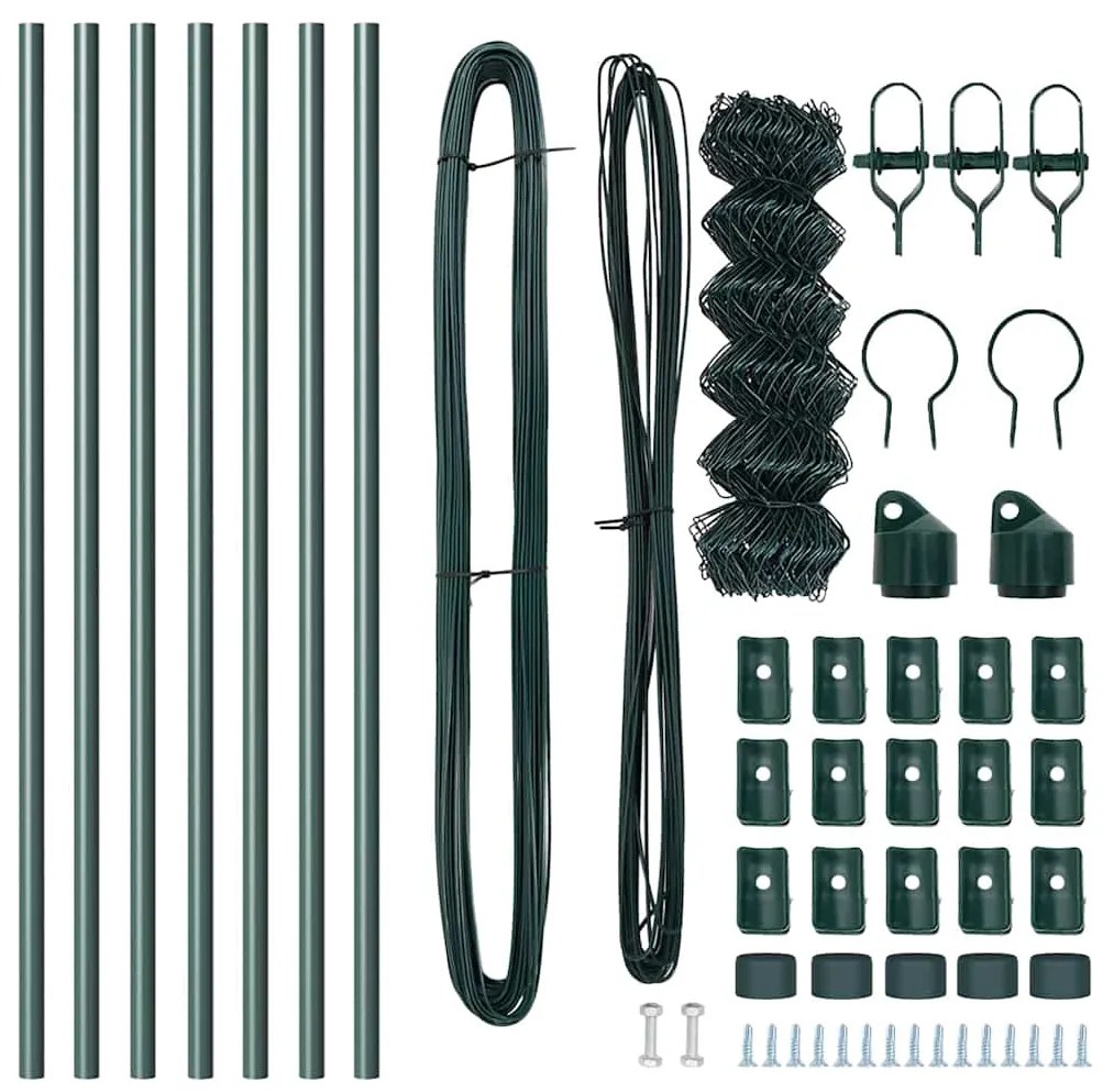 vidaXL Στύλος Περιφράξεων Πράσινο 10 x 0,4 μ (60 x 60 χιλιοστά πλέγμα)