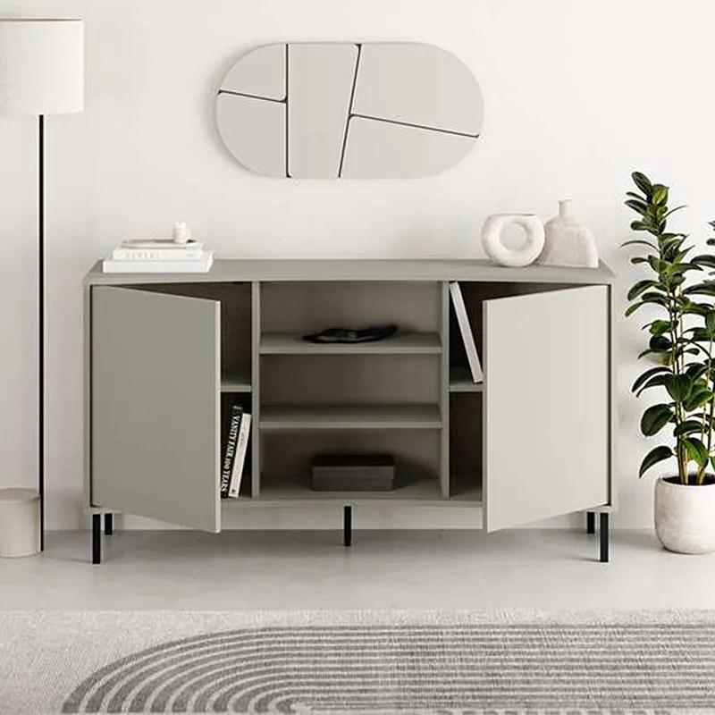Μπουφές Frem Megapap χρώμα ash green 150x40x81εκ. - GP037-0257,1