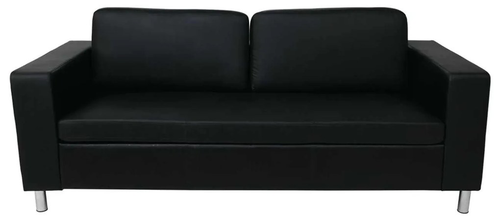 Καναπές 3 Θέσεων Alamo PU Μαύρο 199x85x82cm