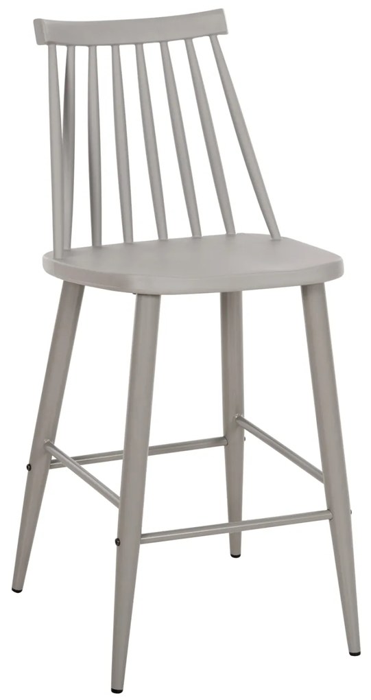 ΣΚΑΜΠΟ ΜΠΑΡ ΜΕΣ. ΥΨΟΥΣ VANESSA HM9300.20 ΠΟΛΥΠΡΟΠΥΛΕΝΙΟ &amp; ΜΕΤΑΛΛΟ-ΓΚΡΙ 45,5x46x97Υεκ