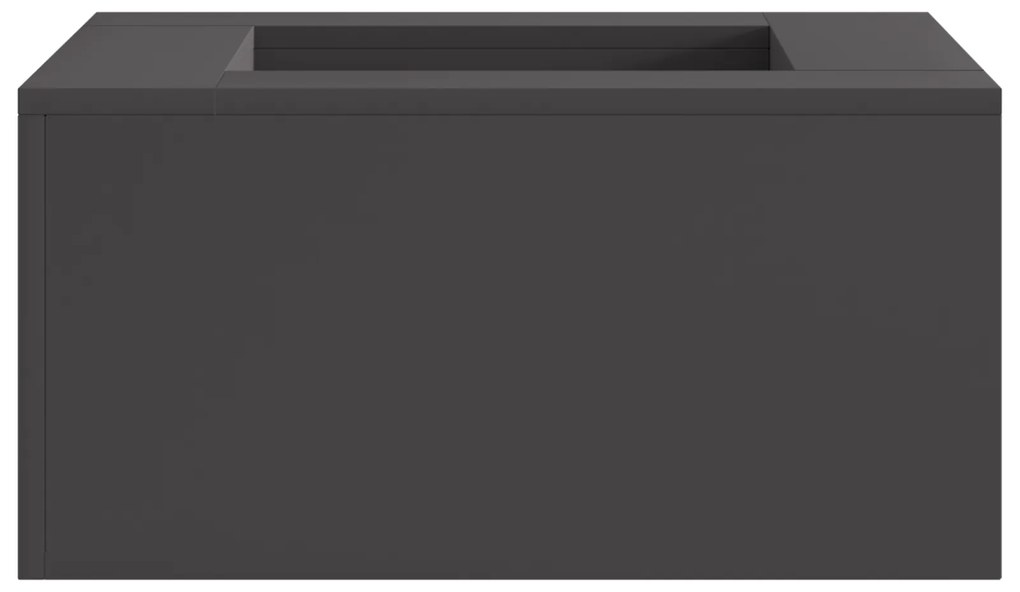vidaXL Τζάκι Γωνιακό Μαύρο 60x60x30 εκ. Ατσάλι