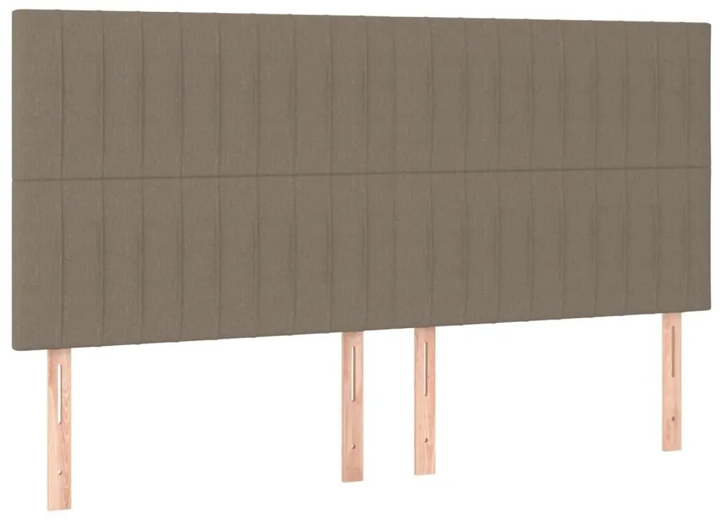 Πλαίσιο Κρεβατιού με Κεφαλάρι Taupe 180x200 εκ. Υφασμάτινο - Μπεζ-Γκρι