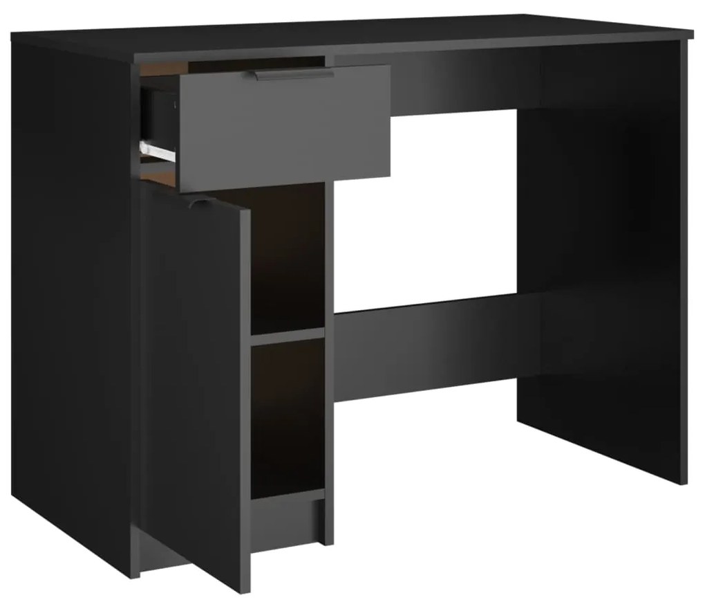 vidaXL Γραφείο Μαύρο 100 x 50 x 75 εκ. από Επεξεργασμένο Ξύλο