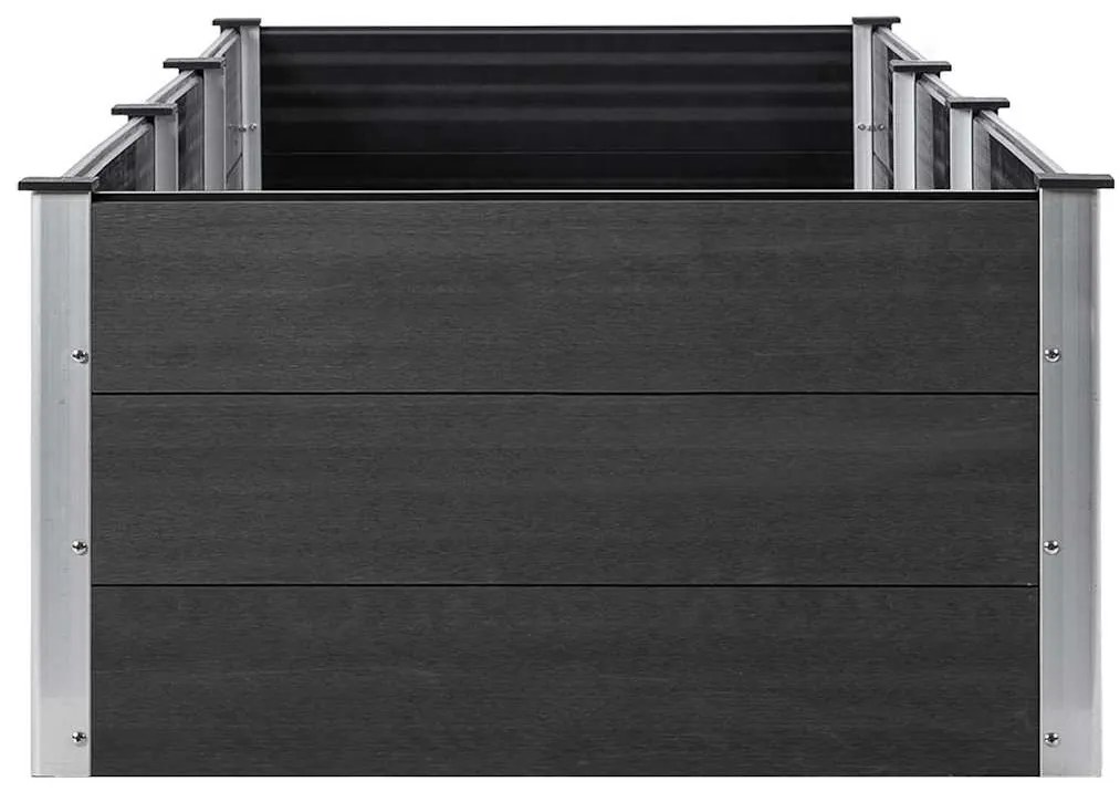 vidaXL Ζαρντινιέρα Κήπου Υπερυψωμένη Γκρι 300 x 100 x 54 εκ. από WPC