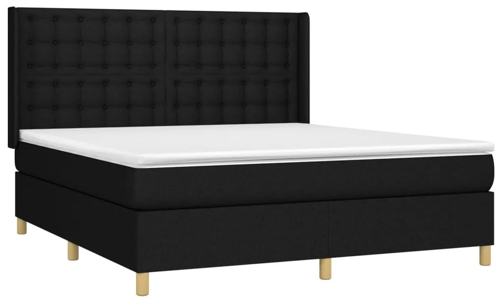 ΚΡΕΒΑΤΙ BOXSPRING ΜΕ ΣΤΡΩΜΑ ΜΑΥΡΟ 160X200 ΕΚ. ΥΦΑΣΜΑΤΙΝΟ 3132323