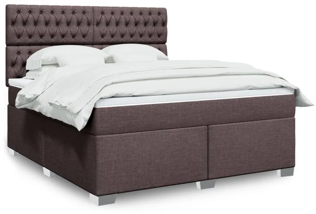 ΚΡΕΒΑΤΙ BOXSPRING ΜΕ ΣΤΡΩΜΑ ΣΚΟΥΡΟ ΚΑΦΕ 180X200 ΕΚ ΥΦΑΣΜΑΤΙΝΟ 3292877