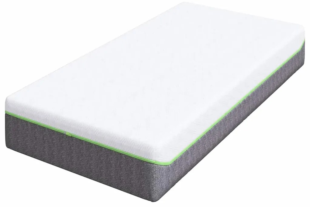 vidaXL Στρώμα Λευκό και Γκρι 80 x 160 cm Τσέπες ελατηρίων
