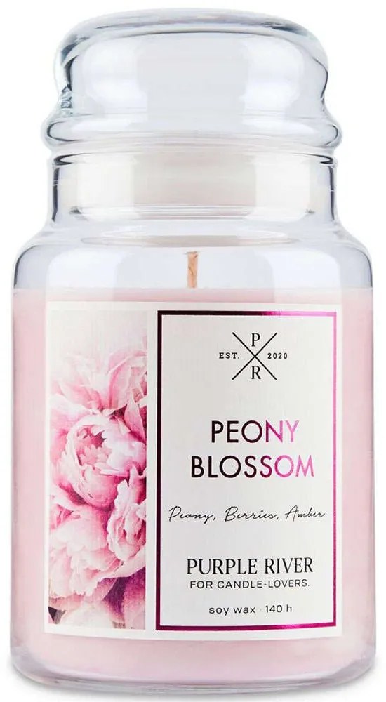 Αρωματικό Κερί Peony Blossom A912 10x18cm 623gr Pink Purple River Soy Wax